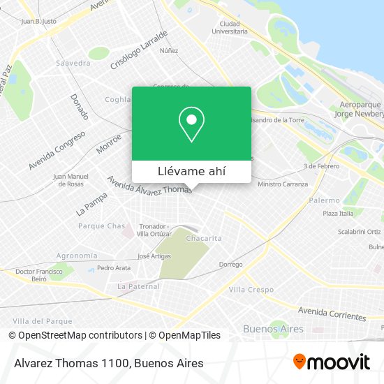 Mapa de Alvarez Thomas 1100