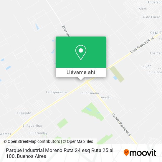 Mapa de Parque Industrial Moreno   Ruta 24  esq  Ruta 25 al 100