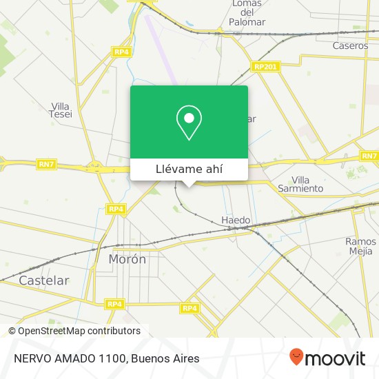 Mapa de NERVO  AMADO 1100