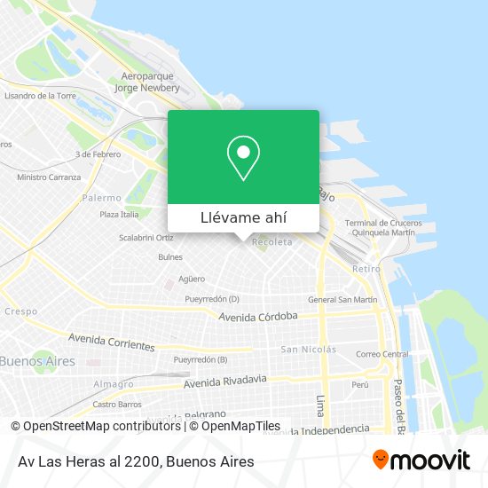 Mapa de Av Las Heras al 2200