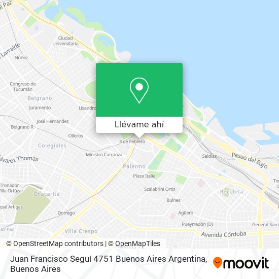 Mapa de Juan Francisco Seguí 4751  Buenos Aires  Argentina
