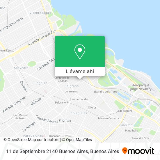 Mapa de 11 de Septiembre 2140  Buenos Aires