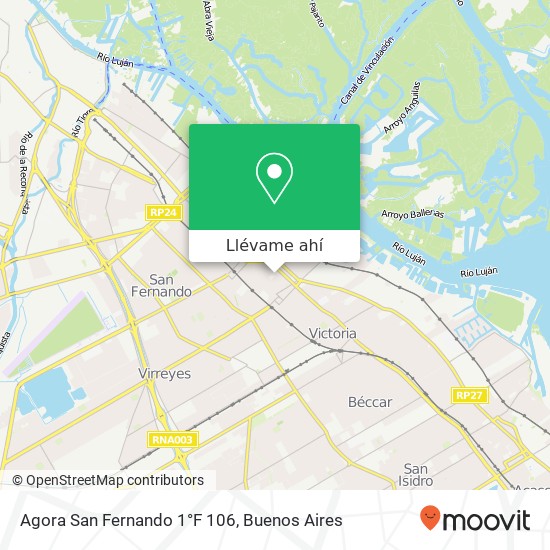 Mapa de Agora San Fernando   1°F   106