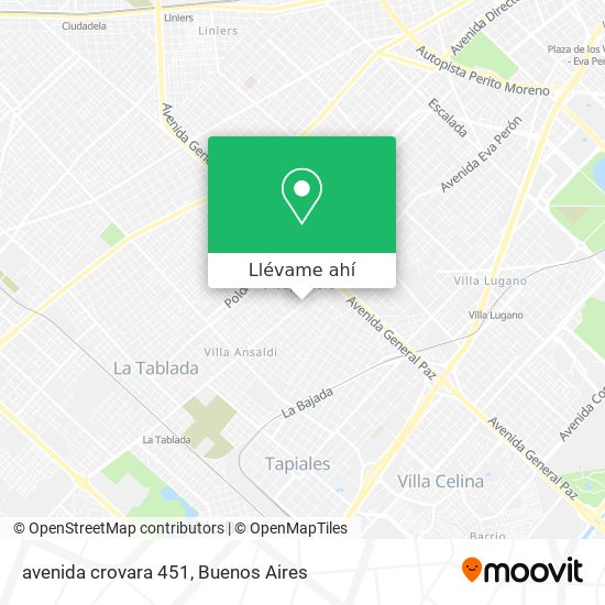 Mapa de avenida crovara  451