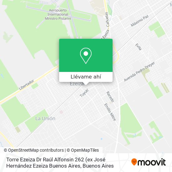 Mapa de Torre Ezeiza  Dr Raúl Alfonsin 262