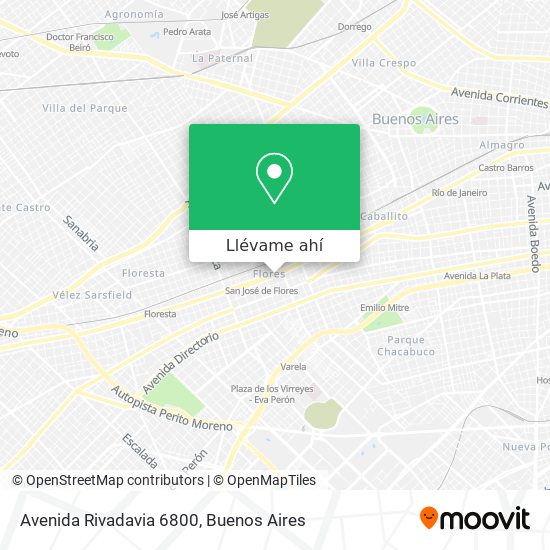 Mapa de Avenida Rivadavia 6800