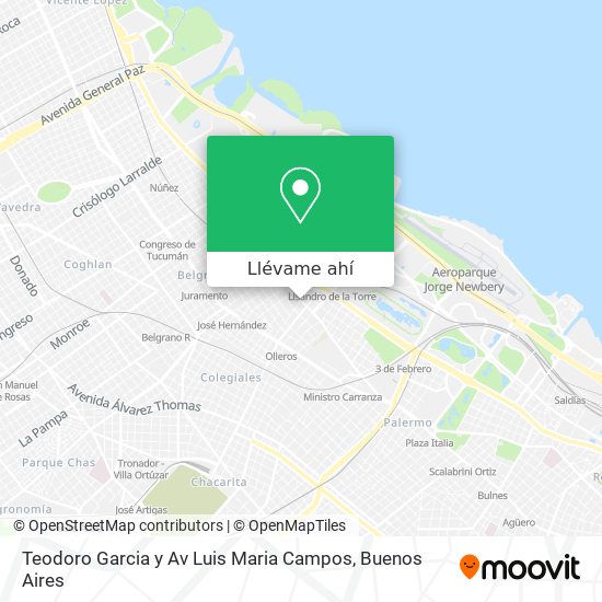 Mapa de Teodoro Garcia y Av Luis Maria Campos