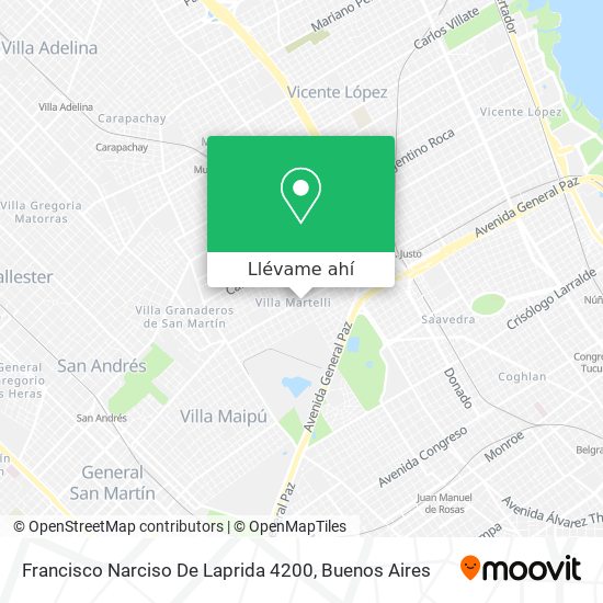 Mapa de Francisco Narciso De Laprida 4200