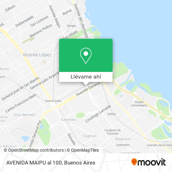 Mapa de AVENIDA MAIPU al 100