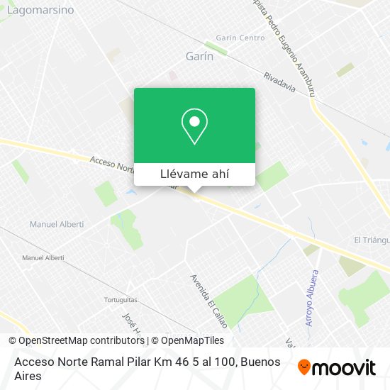 Mapa de Acceso Norte Ramal Pilar Km 46 5 al 100