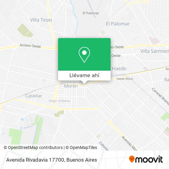 Mapa de Avenida Rivadavia 17700