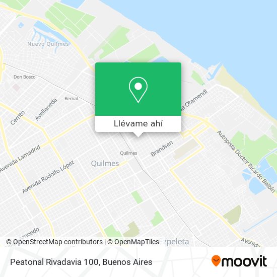 Mapa de Peatonal Rivadavia 100