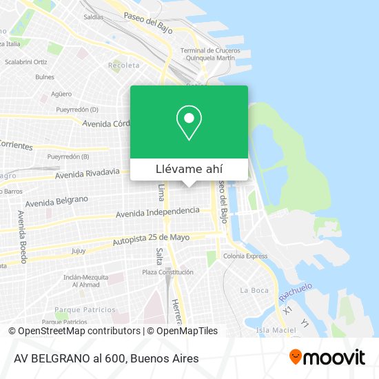 Mapa de AV BELGRANO al 600