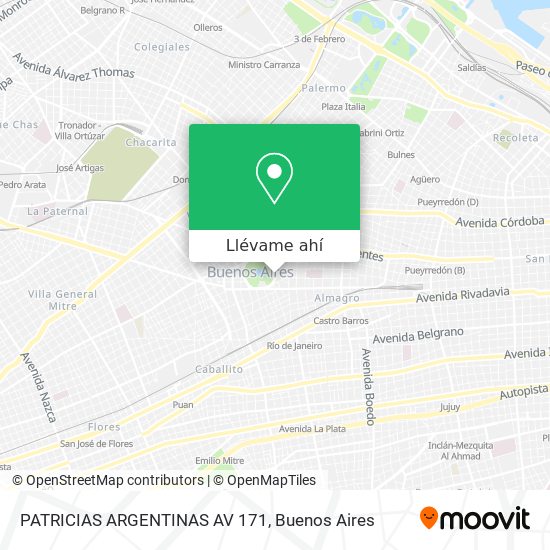 Mapa de PATRICIAS ARGENTINAS  AV  171