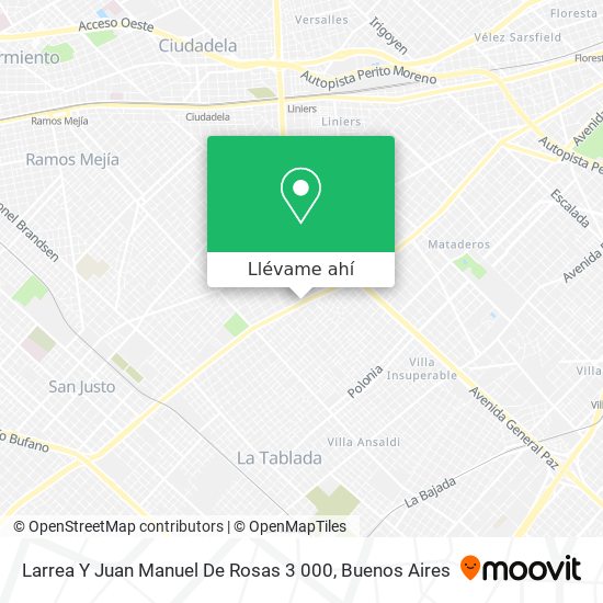 Mapa de Larrea Y Juan Manuel De Rosas 3 000