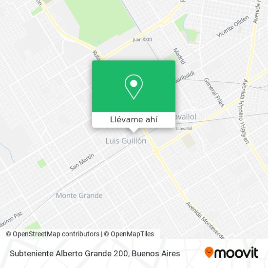 Mapa de Subteniente Alberto Grande 200