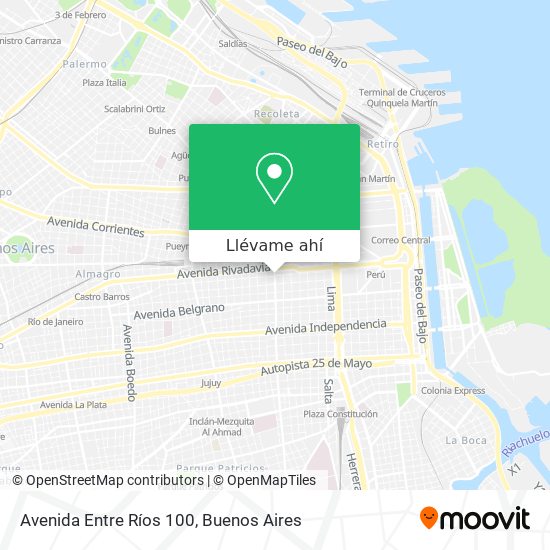 Mapa de Avenida Entre Ríos  100