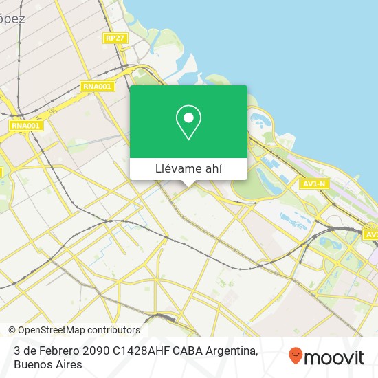 Mapa de 3 de Febrero 2090  C1428AHF CABA  Argentina