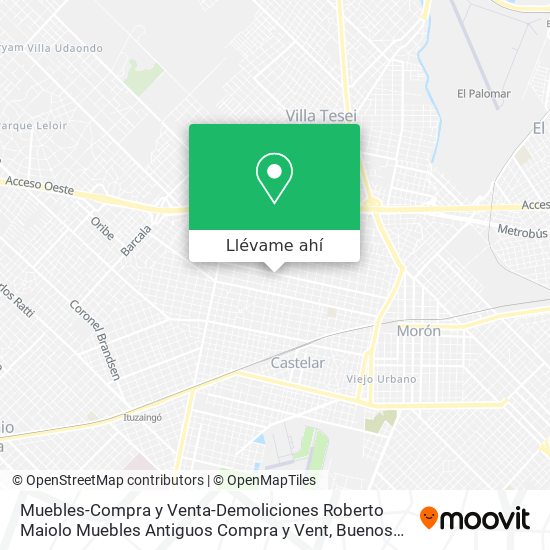 Mapa de Muebles-Compra y Venta-Demoliciones Roberto Maiolo Muebles Antiguos Compra y Vent