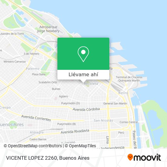 Mapa de VICENTE LOPEZ  2260
