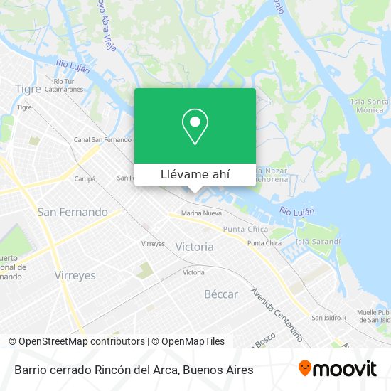Mapa de Barrio cerrado Rincón del Arca
