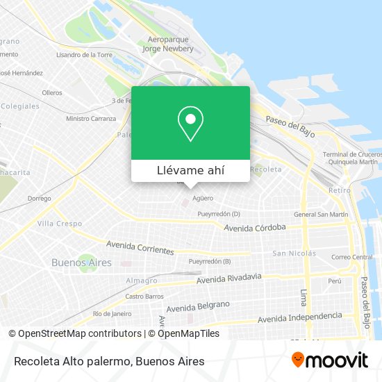 Mapa de Recoleta   Alto palermo