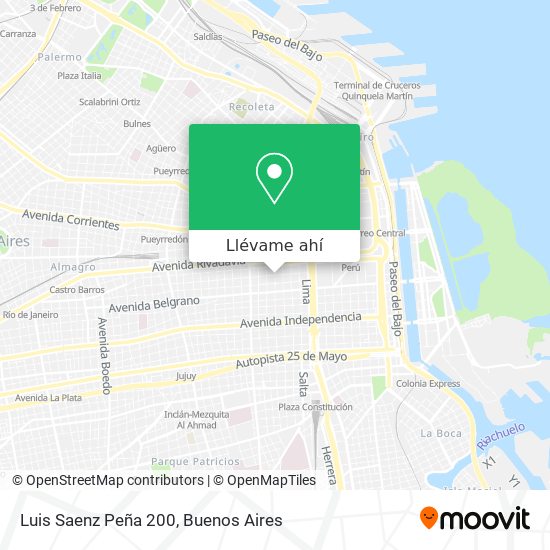 Mapa de Luis Saenz Peña 200
