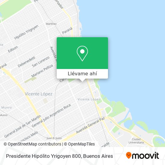 Mapa de Presidente Hipólito Yrigoyen 800