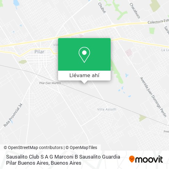 Mapa de Sausalito Club S A  G Marconi B  Sausalito Guardia  Pilar  Buenos Aires