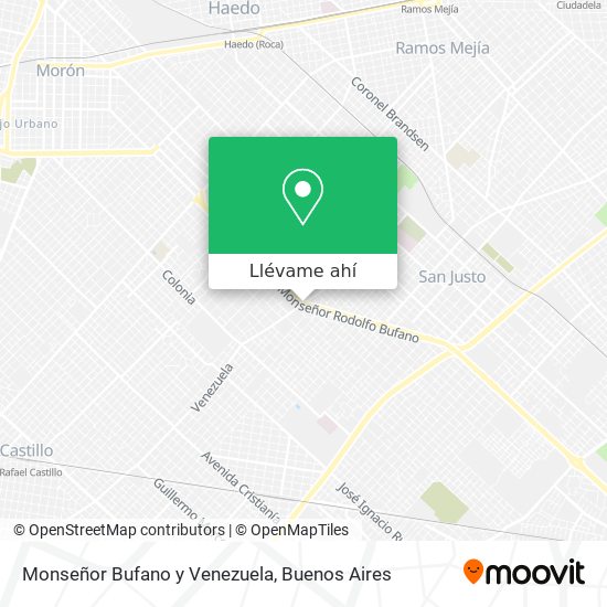 Mapa de Monseñor Bufano y Venezuela