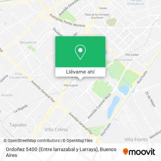 Mapa de Ordoñez 5400 (Entre larrazabal y Larraya)