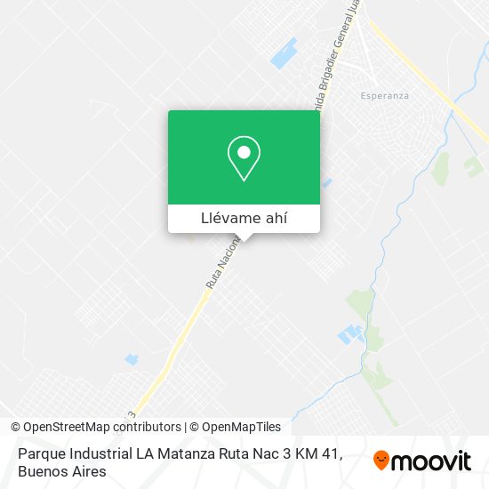 Mapa de Parque Industrial LA Matanza   Ruta Nac  3 KM 41