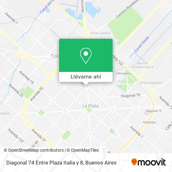 Mapa de Diagonal 74 Entre Plaza Italia  y 8
