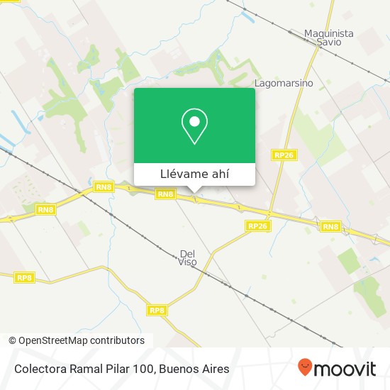 Mapa de Colectora Ramal Pilar 100