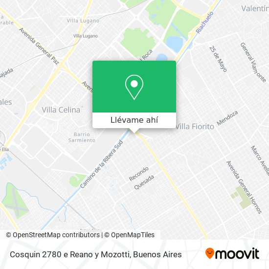 Mapa de Cosquin 2780 e  Reano y Mozotti