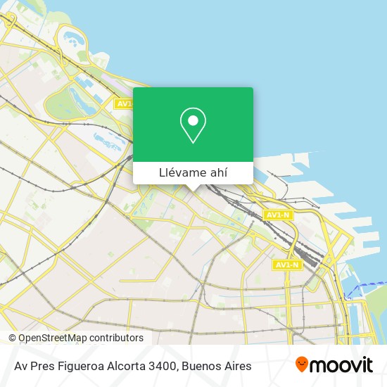 Mapa de Av  Pres  Figueroa Alcorta 3400