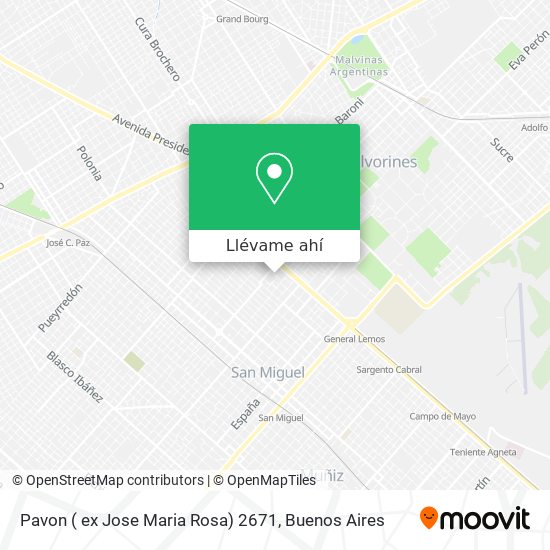 Mapa de Pavon ( ex Jose Maria Rosa) 2671