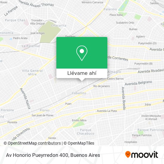 Mapa de Av  Honorio Pueyrredon  400