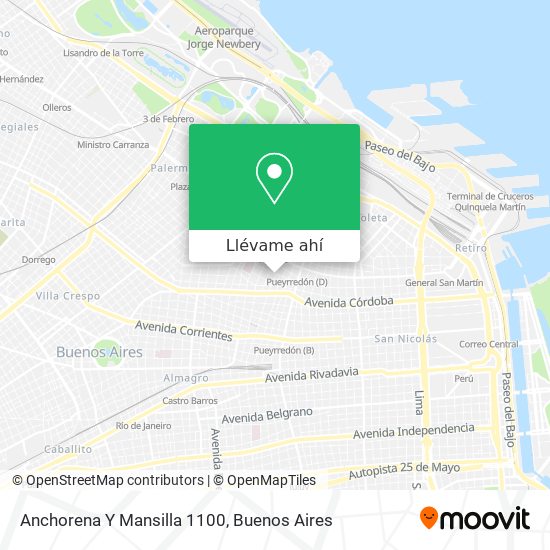 Mapa de Anchorena  Y Mansilla 1100