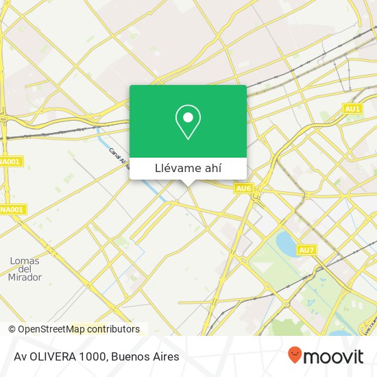 Mapa de Av  OLIVERA 1000