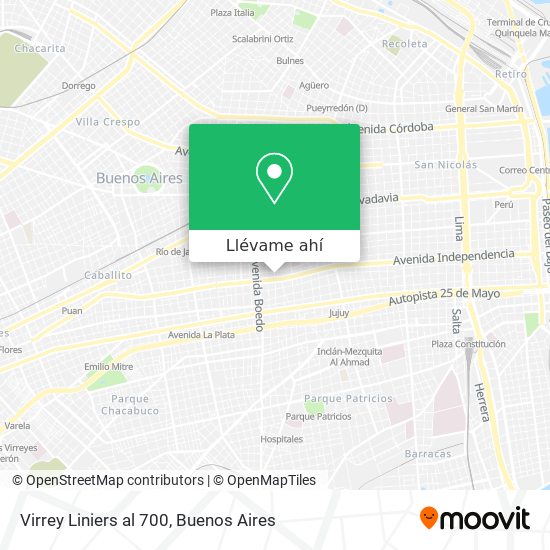 Mapa de Virrey Liniers al 700