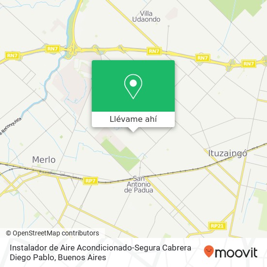 Mapa de Instalador de Aire Acondicionado-Segura Cabrera Diego Pablo