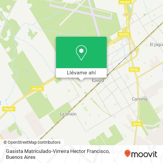 Mapa de Gasista Matriculado-Virreira Hector Francisco