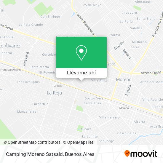 Mapa de Camping Moreno Satsaid
