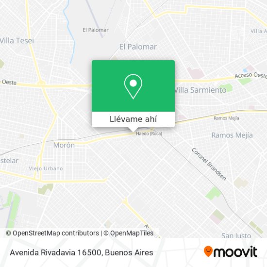 Mapa de Avenida Rivadavia 16500