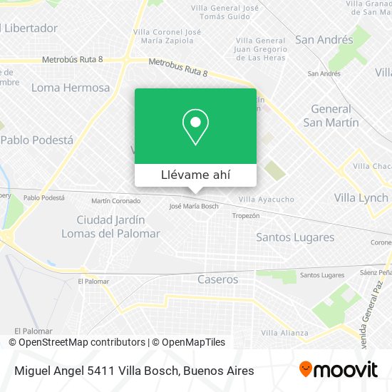 Mapa de Miguel Angel 5411 Villa Bosch
