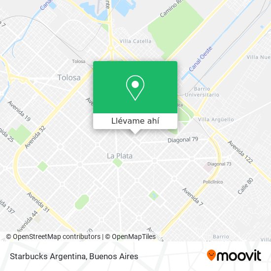 Mapa de Starbucks Argentina