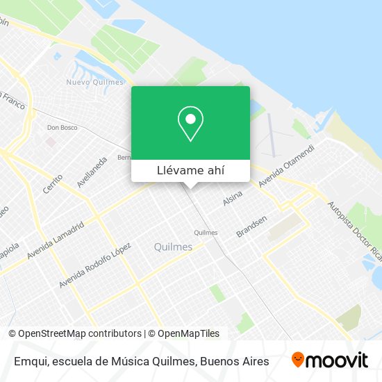 Mapa de Emqui, escuela de Música Quilmes