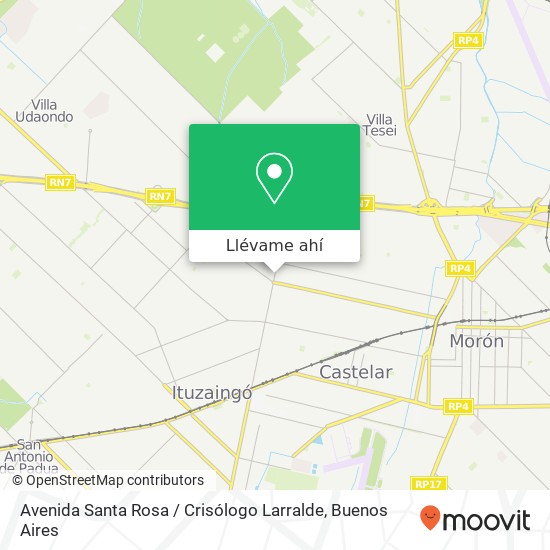 Mapa de Avenida Santa Rosa / Crisólogo Larralde