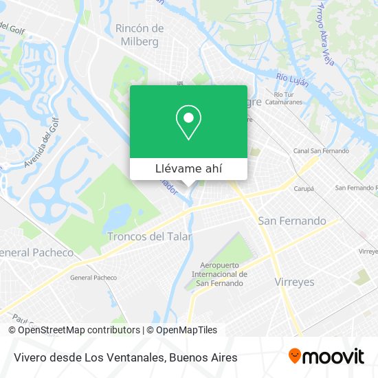 Mapa de Vivero desde Los Ventanales